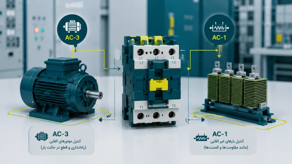 تفاوت رده بهره برداری AC-1 و AC-3 در کنتاکتور