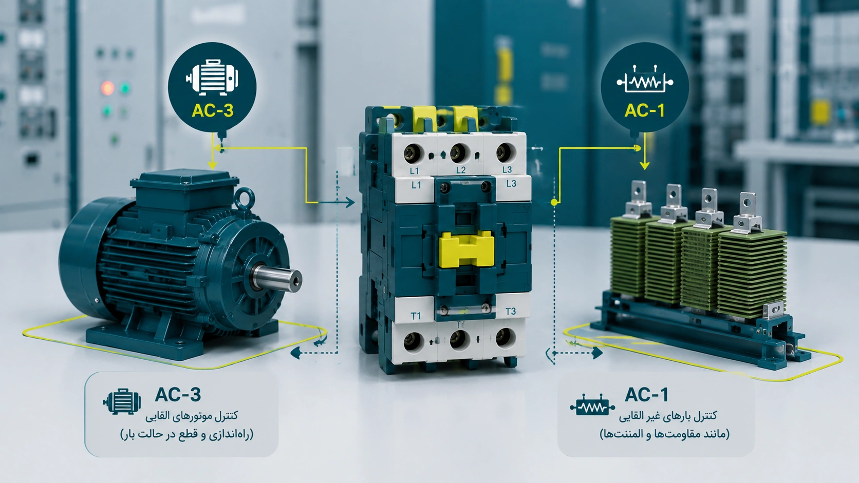تفاوت رده بهره برداری AC-1 و AC-3 در کنتاکتور